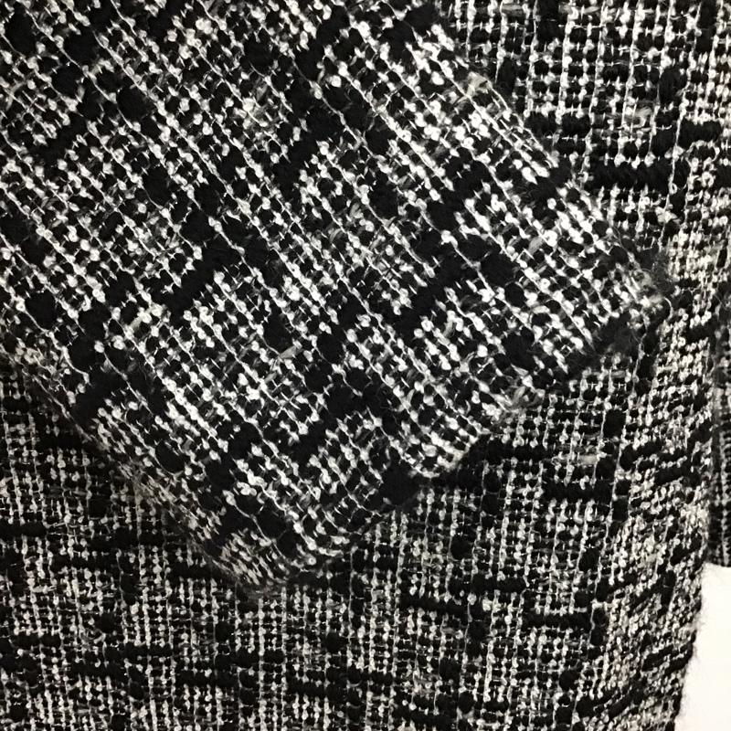 ロペ ROPE' ワンピース ひざ丈スカート 長袖ワンピース 総柄ワンピース バックスリットワンピース 36 総柄 白 / ホワイト / X 黒 / ブラック /  レディース USED 古着 中古 10093862