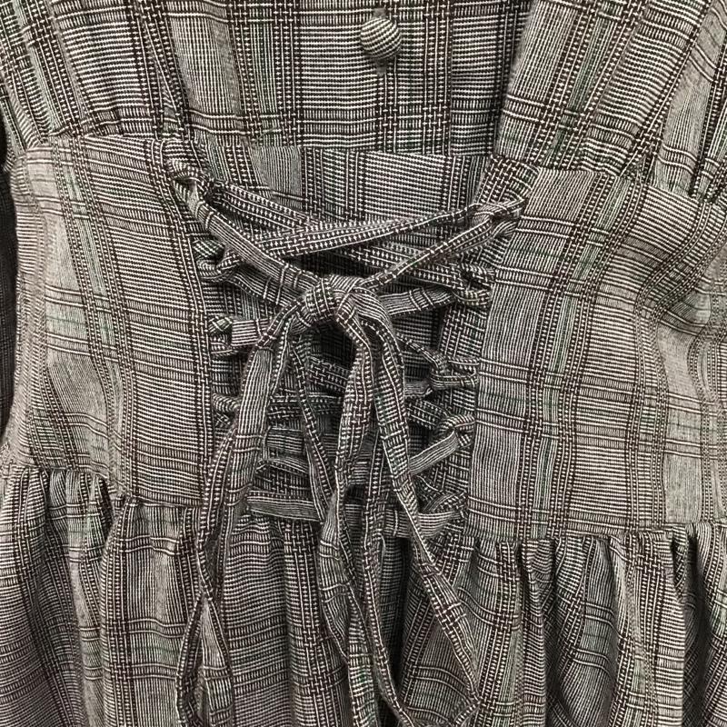 オリーブデオリーブ OLIVE des OLIVE ワンピース ロングスカート 長袖ワンピース フレアワンピース ウエスト切り替えワンピース FREE チェック マルチカラー / マルチカラー /  レディース USED 古着 中古 10093863