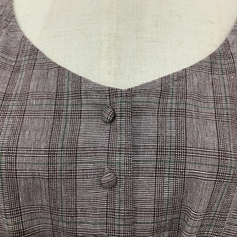 オリーブデオリーブ OLIVE des OLIVE ワンピース ロングスカート 長袖ワンピース フレアワンピース ウエスト切り替えワンピース FREE チェック マルチカラー / マルチカラー /  レディース USED 古着 中古 10093863