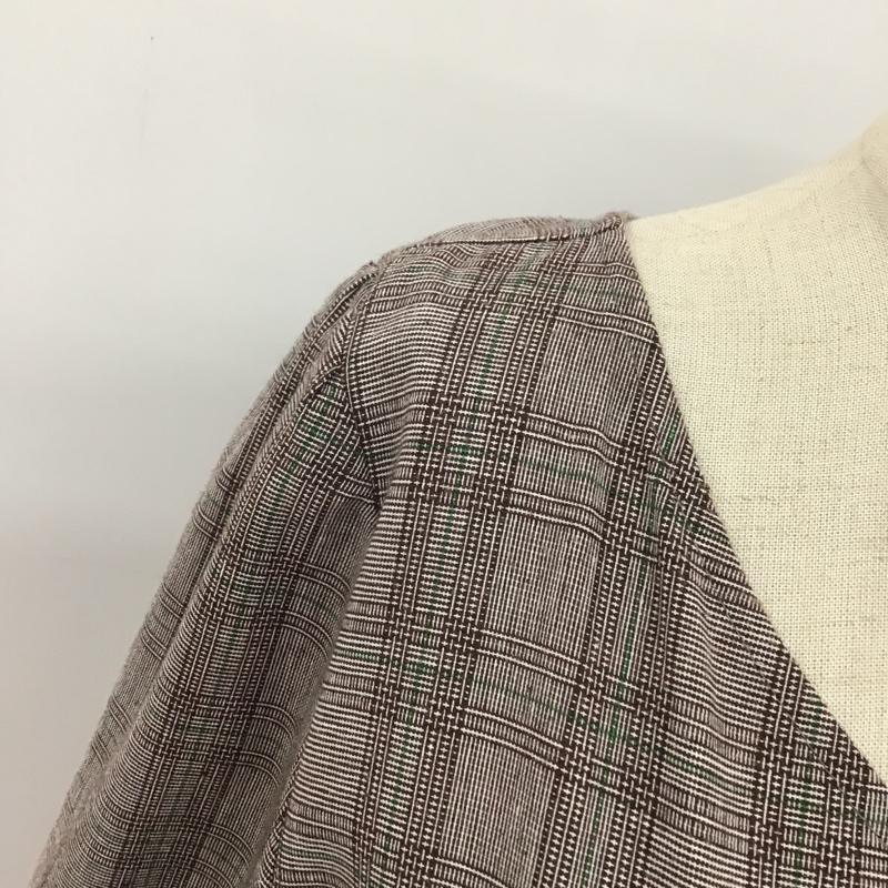 オリーブデオリーブ OLIVE des OLIVE ワンピース ロングスカート 長袖ワンピース フレアワンピース ウエスト切り替えワンピース FREE チェック マルチカラー / マルチカラー /  レディース USED 古着 中古 10093863