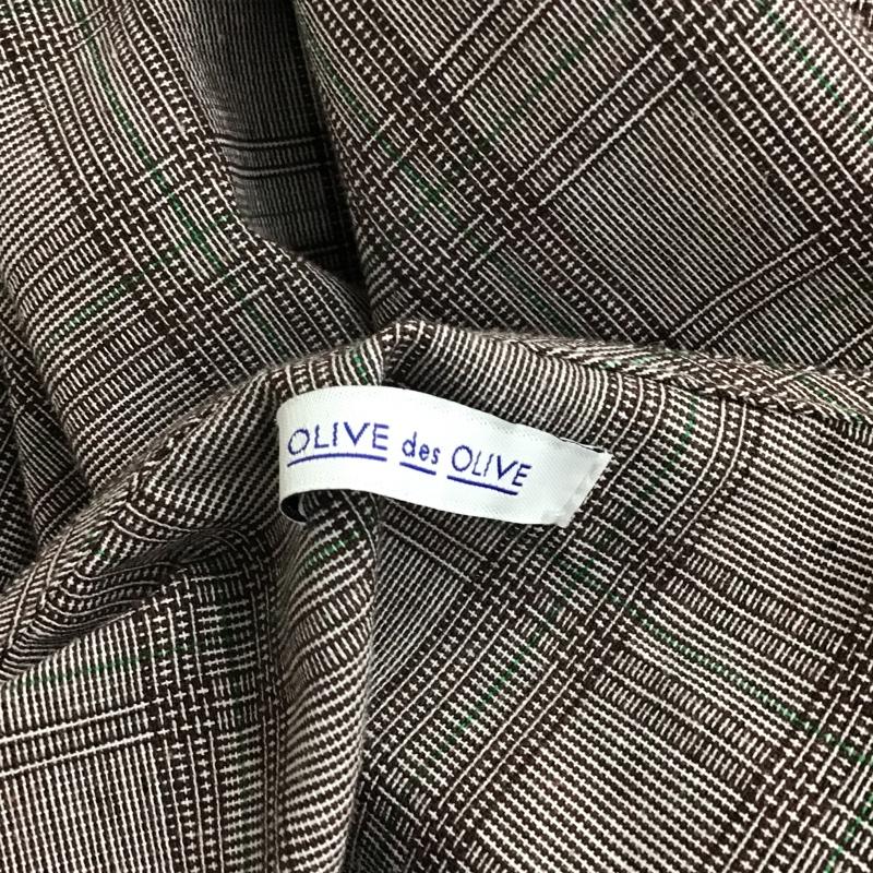 オリーブデオリーブ OLIVE des OLIVE ワンピース ロングスカート 長袖ワンピース フレアワンピース ウエスト切り替えワンピース FREE チェック マルチカラー / マルチカラー /  レディース USED 古着 中古 10093863