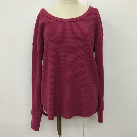 センスオブプレイスバイアーバンリサーチ SENSE OF PLACE by URBAN RESEARCH カットソー 長袖 AA84-21A007 ワッフル地 FREE 無地 えんじ / ワインレッド /  レディース USED 古着 中古 10093889