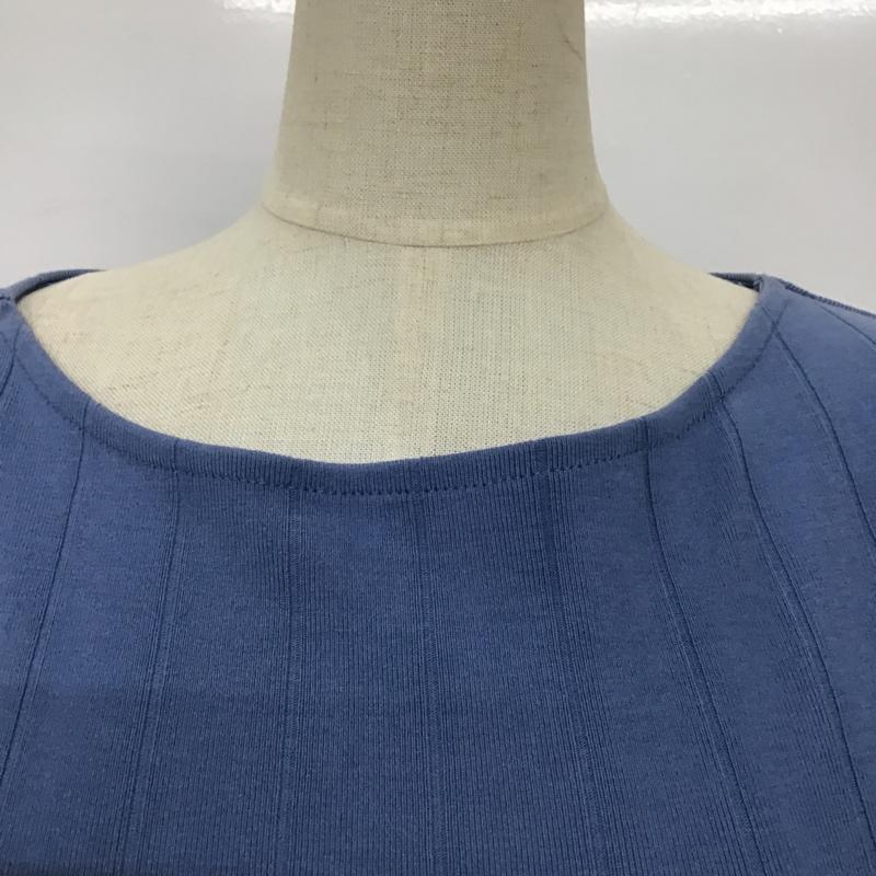 ナノユニバース nano・universe カットソー 長袖 NL82CSL002JS ボートネック 36  水色 / ライトブルー /  レディース USED 古着 中古 10093890