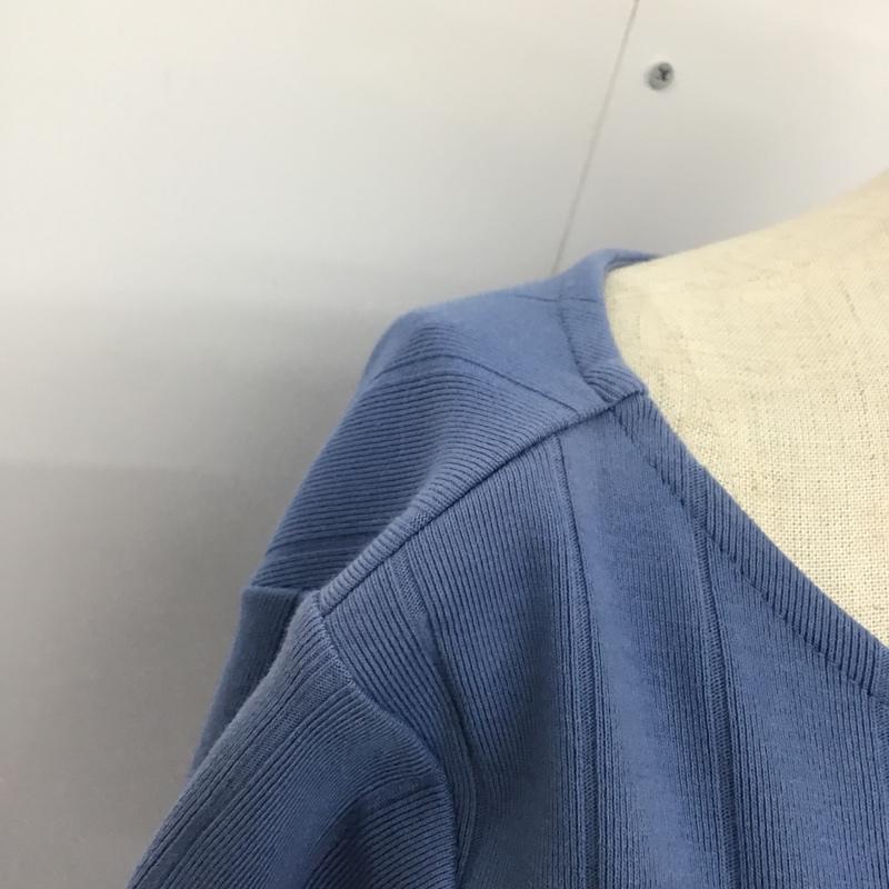 ナノユニバース nano・universe カットソー 長袖 NL82CSL002JS ボートネック 36  水色 / ライトブルー /  レディース USED 古着 中古 10093890