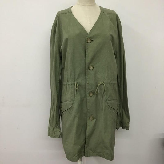 古着 USED ジャケット、上着 ジャケット、ブレザー 12SS-FB09 ノーカラー 2 無地 カーキ / カーキ /  レディース USED 古着 中古 10093892