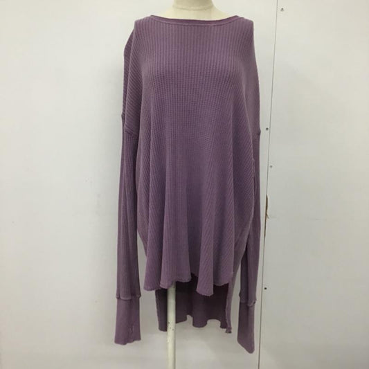 フリークスストア FREAK'S STORE カットソー 長袖 184-3233 ワッフル バックボタン FREE 無地 紫 / パープル /  レディース USED 古着 中古 10093894
