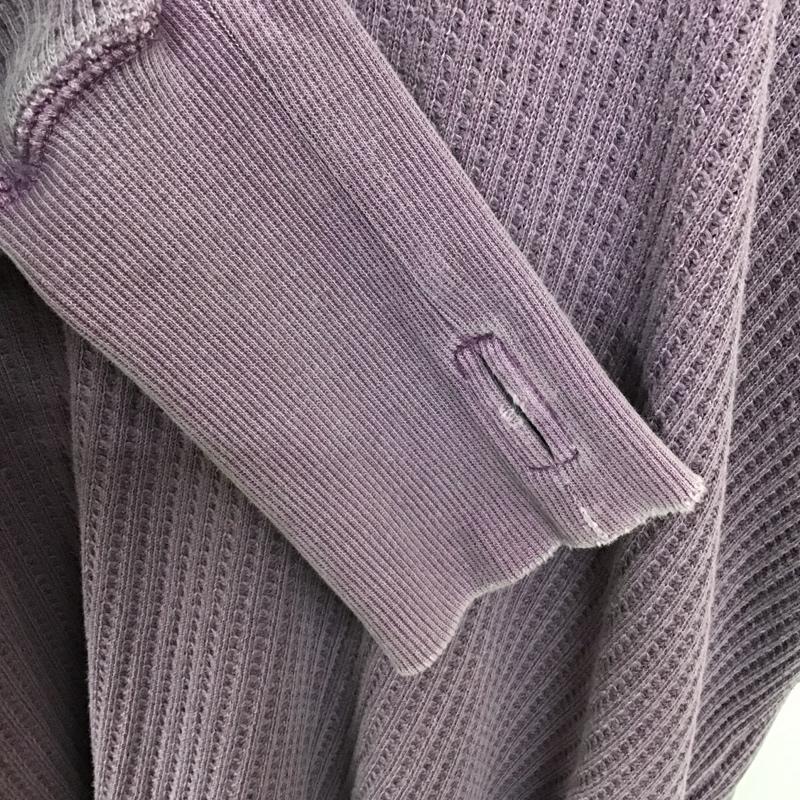フリークスストア FREAK'S STORE カットソー 長袖 184-3233 ワッフル バックボタン FREE 無地 紫 / パープル /  レディース USED 古着 中古 10093894