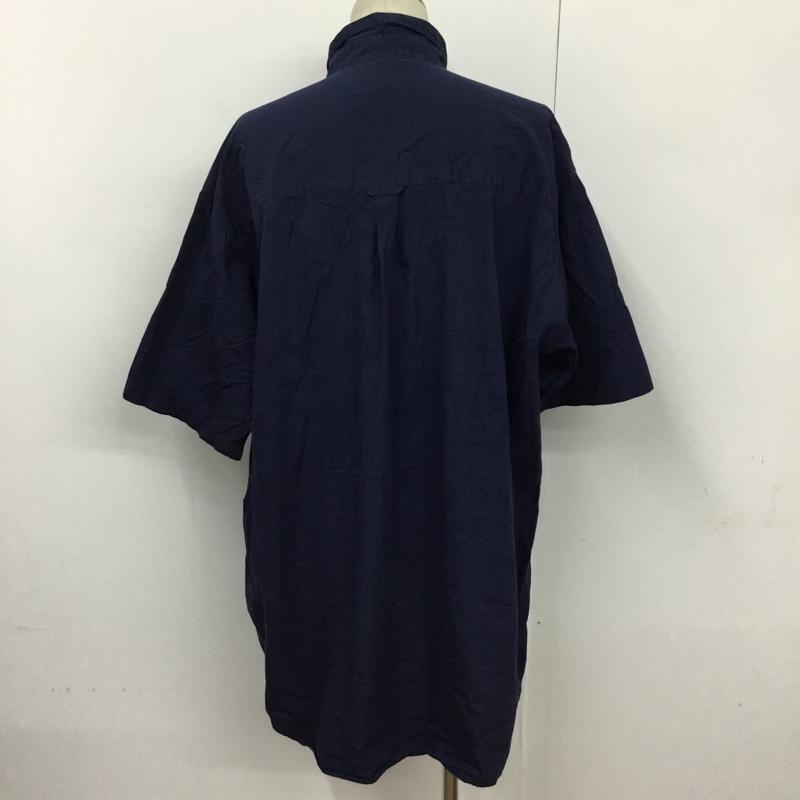 コロンビア Columbia シャツ、ブラウス 半袖 S9 LT7331 2XT ロゴ、文字 紺 / ネイビー /  メンズ USED 古着 中古 10093940