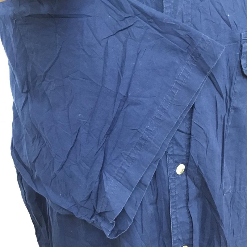 コロンビア Columbia シャツ、ブラウス 半袖 S9 LT7331 2XT ロゴ、文字 紺 / ネイビー /  メンズ USED 古着 中古 10093940