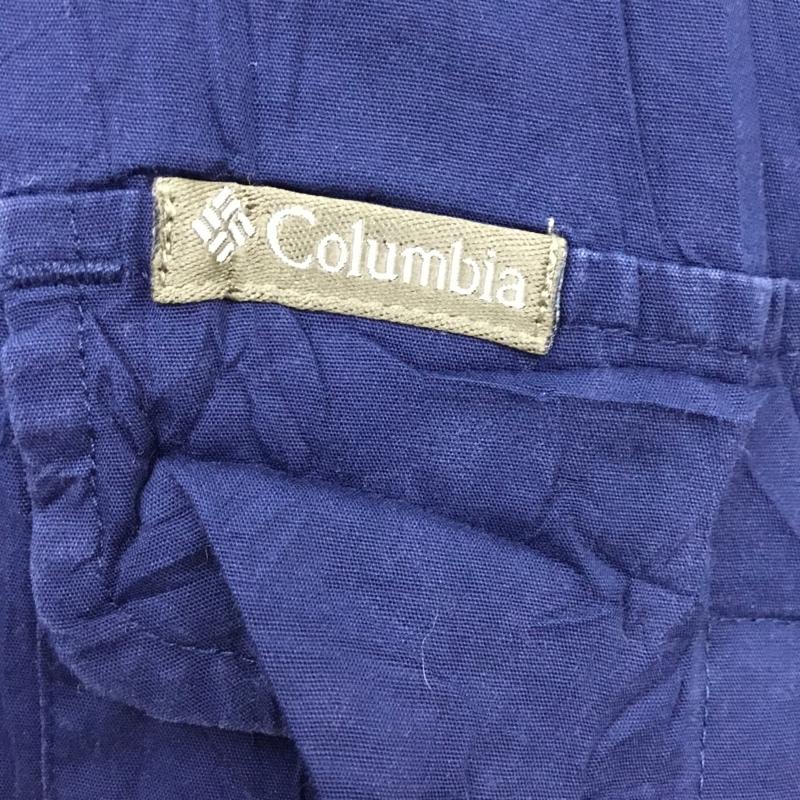 コロンビア Columbia シャツ、ブラウス 半袖 S9 LT7331 2XT ロゴ、文字 紺 / ネイビー /  メンズ USED 古着 中古 10093940