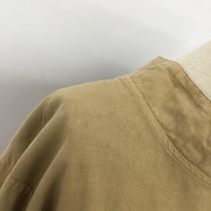 古着 USED ワンピース ロングスカート 長袖ロングワンピース バックスリットワンピース フレアスカート M 無地 ベージュ / ベージュ /  レディース USED 古着 中古 10093946