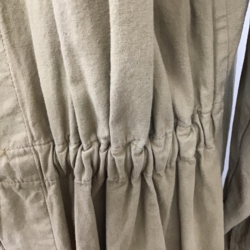 古着 USED ワンピース ロングスカート 長袖ロングワンピース バックスリットワンピース フレアスカート M 無地 ベージュ / ベージュ /  レディース USED 古着 中古 10093946