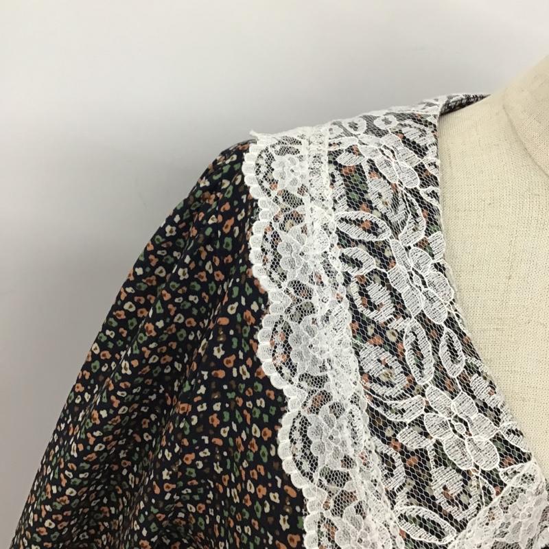 オリーブデオリーブ OLIVE des OLIVE ワンピース ロングスカート 長袖ロングワンピース 花柄ワンピース 総柄 切り替えワンピース フレアロングスカート FREE 総柄 X 花柄 マルチカラー / マルチカラー /  レディース USED 古着 中古 10093952