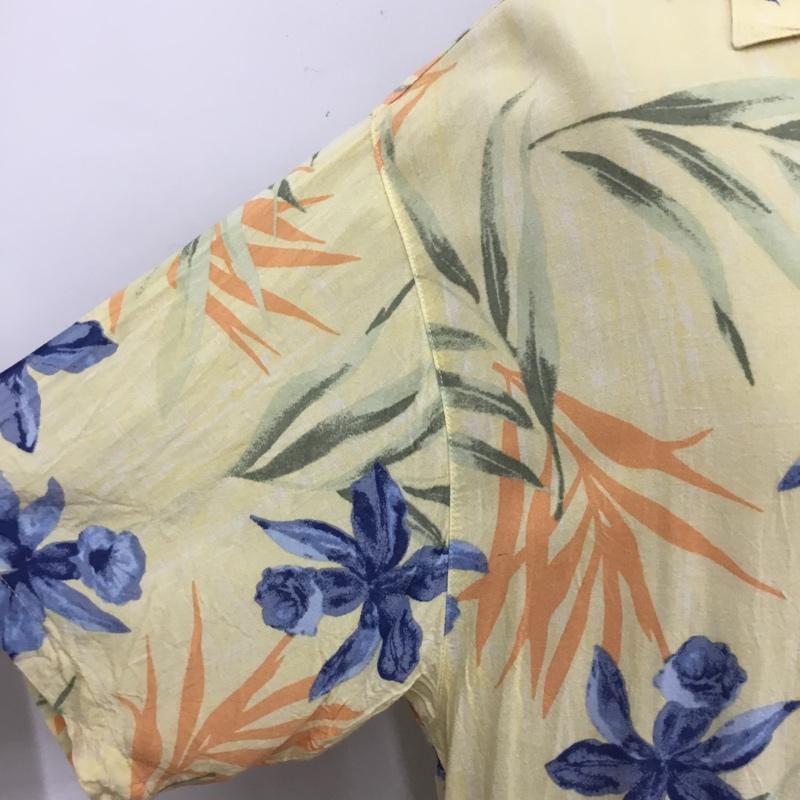 オリジナルアイランドスポーツ ORIGINAL ISLAND SPORT シャツ、ブラウス 半袖 アロハシャツ M 花柄 黄 / イエロー /  メンズ USED 古着 中古 10093956