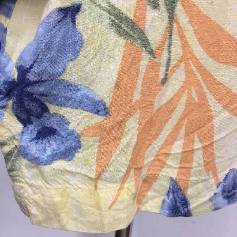 オリジナルアイランドスポーツ ORIGINAL ISLAND SPORT シャツ、ブラウス 半袖 アロハシャツ M 花柄 黄 / イエロー /  メンズ USED 古着 中古 10093956