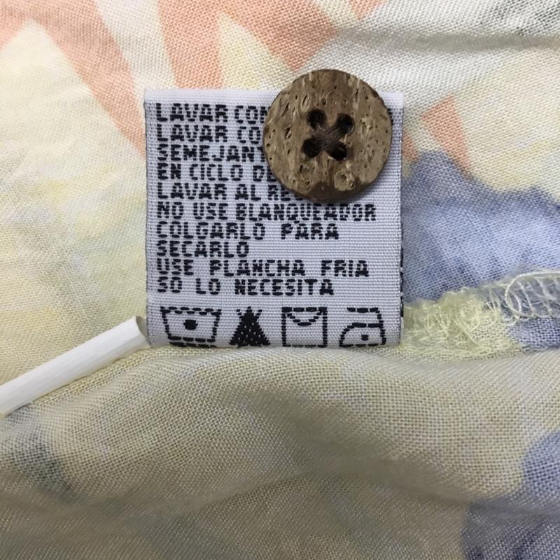 オリジナルアイランドスポーツ ORIGINAL ISLAND SPORT シャツ、ブラウス 半袖 アロハシャツ M 花柄 黄 / イエロー /  メンズ USED 古着 中古 10093956