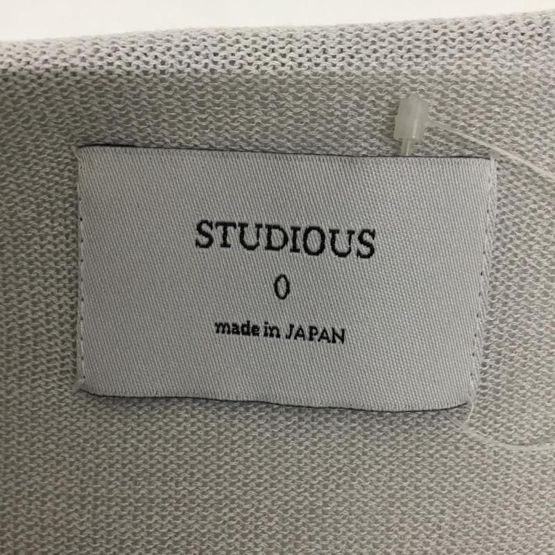 ステュディオス STUDIOUS ニット、セーター 長袖 206130002 Vネック サイドスリット 0 無地 灰 / グレー /  メンズ USED 古着 中古 10093961