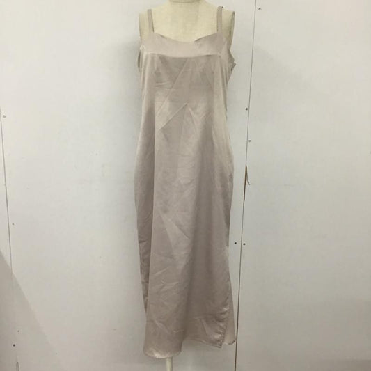 マジェスティックレゴン MAJESTIC LEGON ワンピース ロングスカート ロングキャミワンピース サテン調 裾スリット ノースリーブワンピース M 無地 灰 / グレー /  レディース USED 古着 中古 10093962