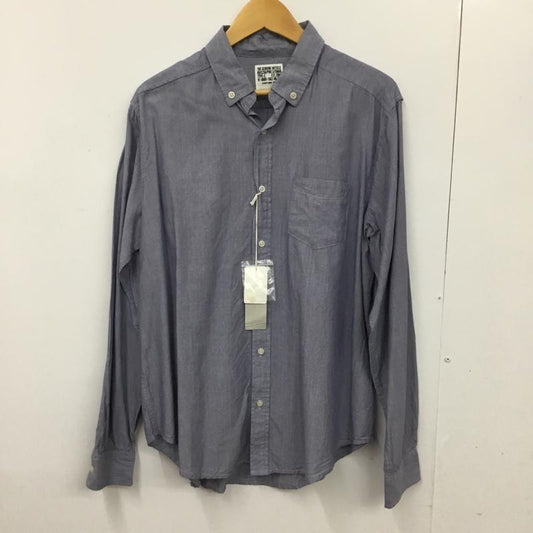 チャオパニックティピー CIAOPANIC TYPY シャツ、ブラウス 長袖 PTS-065 ボタンダウン タグ付き L 無地 紺 / ネイビー /  メンズ USED 古着 中古 10093970