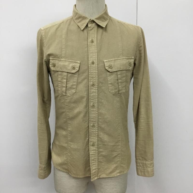 ナノユニバース nano・universe シャツ、ブラウス 長袖 NUC02SH443SB S 無地 ベージュ / ベージュ /  メンズ USED 古着 中古 10093971