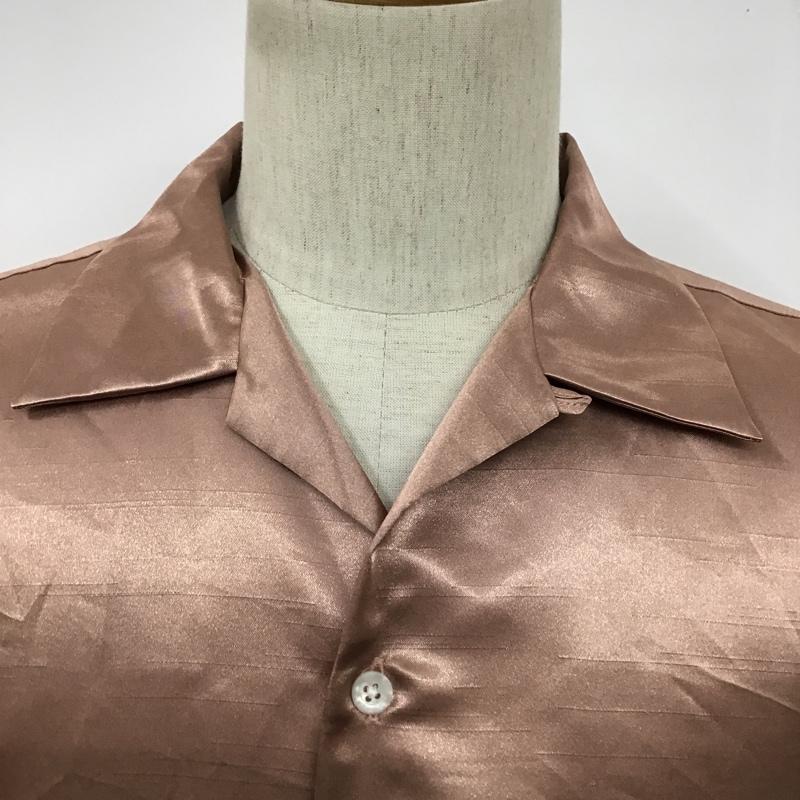 ジージーディー GGD シャツ、ブラウス 長袖 324-181001-18S-10096 オープンカラーシャツ 2 無地 桃 / ピンク /  メンズ USED 古着 中古 10093982