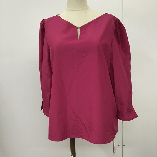 ジュエルチェンジズ Jewel Changes カットソー 七分袖 6611-162-0726 七分丈カットソー 袖スリット Vネックカットソー FREE 無地 桃 / ピンク /  レディース USED 古着 中古 10093991