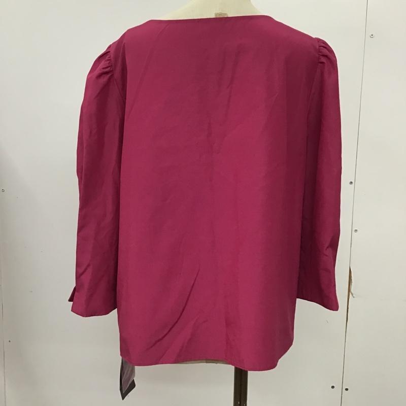 ジュエルチェンジズ Jewel Changes カットソー 七分袖 6611-162-0726 七分丈カットソー 袖スリット Vネックカットソー FREE 無地 桃 / ピンク /  レディース USED 古着 中古 10093991