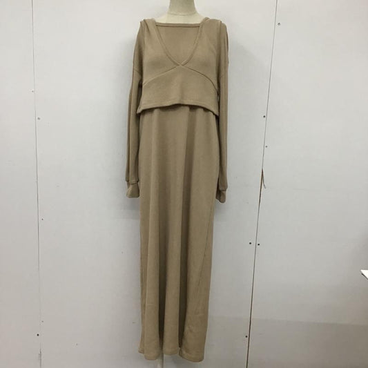 フリーズマート FREE'S MART ワンピース ロングスカート 131-1140012 ビスチェレイヤードカットソーワンピース FREE 無地 ベージュ / ベージュ /  レディース USED 古着 中古 10093996