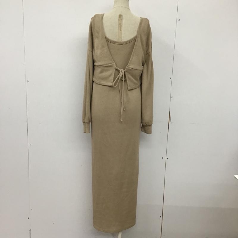 フリーズマート FREE'S MART ワンピース ロングスカート 131-1140012 ビスチェレイヤードカットソーワンピース FREE 無地 ベージュ / ベージュ /  レディース USED 古着 中古 10093996