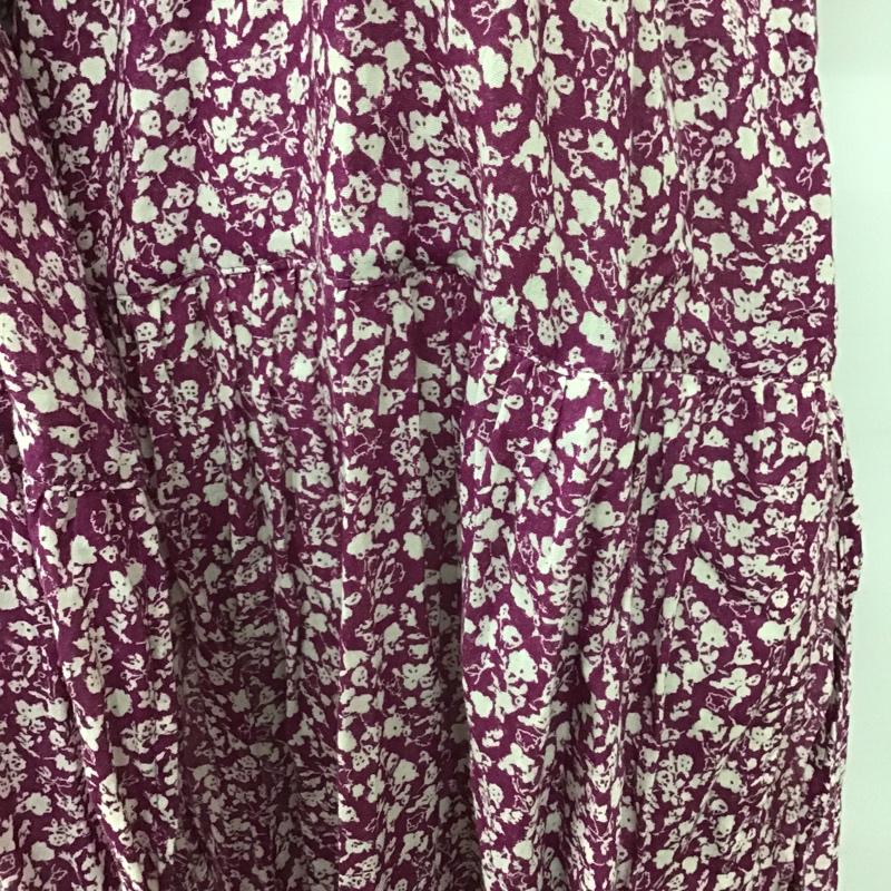 サマンサモスモス Samansa Mos2 ワンピース ロングスカート FSS-1104076 花柄カシュクールワンピース 半袖ロング前開ワンピース FREE 総柄 X 花柄 白 / ホワイト / X 紫 / パープル /  レディース USED 古着 中古 10094013