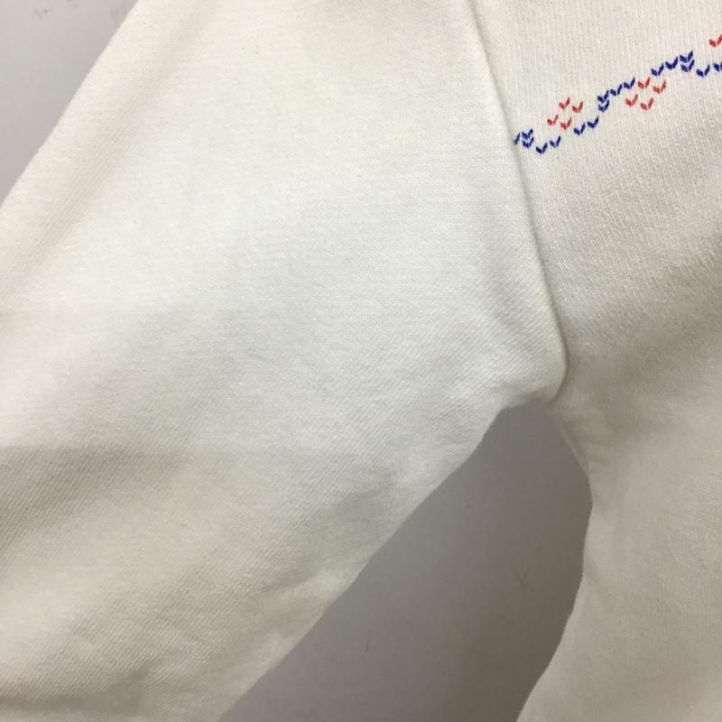 ポロバイラルフローレン Polo by RALPH LAUREN トレーナー 長袖 スウェット プリントトレーナー リブ M プリント 白 / ホワイト /  レディース USED 古着 中古 10094018