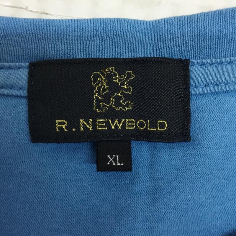 アール・ニューボールド R.NEWBOLD Tシャツ 半袖 プリントTシャツ 半袖カットソー XL ロゴ、文字 青 / ブルー /  メンズ USED 古着 中古 10094034