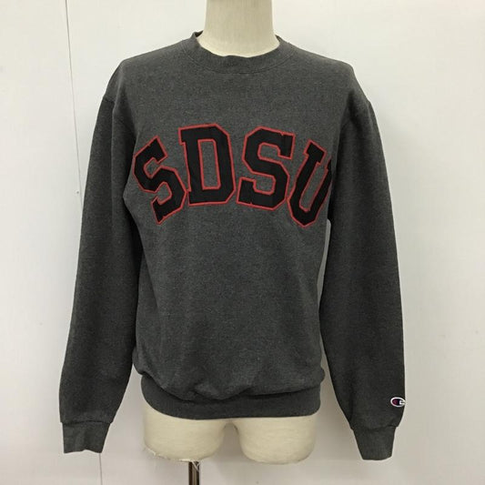 チャンピオン Champion トレーナー 長袖 長袖スウェット 長袖トレーナー S ロゴ、文字 灰 / グレー /  メンズ USED 古着 中古 10094045