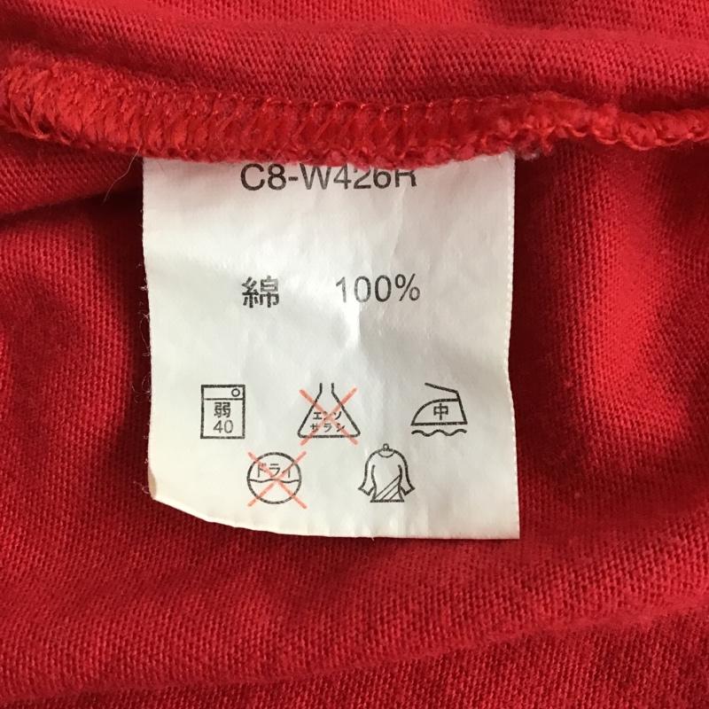 チャンピオン Champion カットソー 長袖 C8-W426R 長袖カットソー プリントTシャツ M ロゴ、文字 赤 / レッド /  メンズ USED 古着 中古 10094046