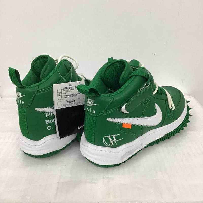 ナイキ NIKE スニーカー スニーカー DR0500 300 AIR FORCE 1 MID SP LTHR 25.5cm 箱有 OFF-WHITE 25.5cm ロゴ、文字 緑 / グリーン / X 白 / ホワイト /  メンズ USED 古着 中古 10094087