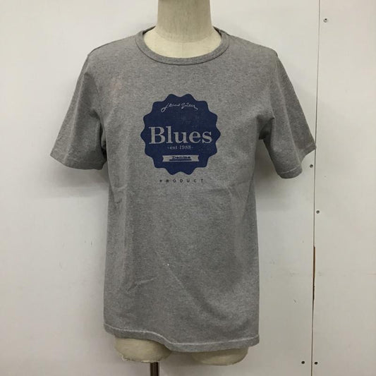 ドゥニーム Denime Tシャツ 半袖 プリント クルーネック M ロゴ、文字 灰 / グレー /  メンズ USED 古着 中古 10094144