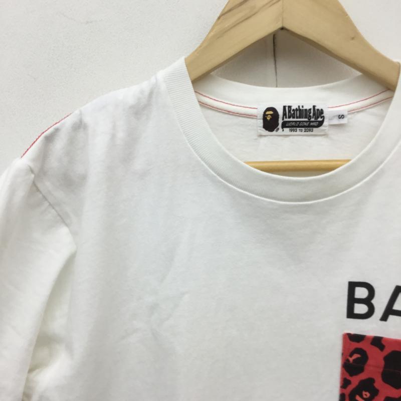アベイシングエイプ A BATHING APE Tシャツ 半袖 ポケット　カモ S カモフラージュ柄・迷彩 白 / ホワイト /  メンズ USED 古着 中古 10094153