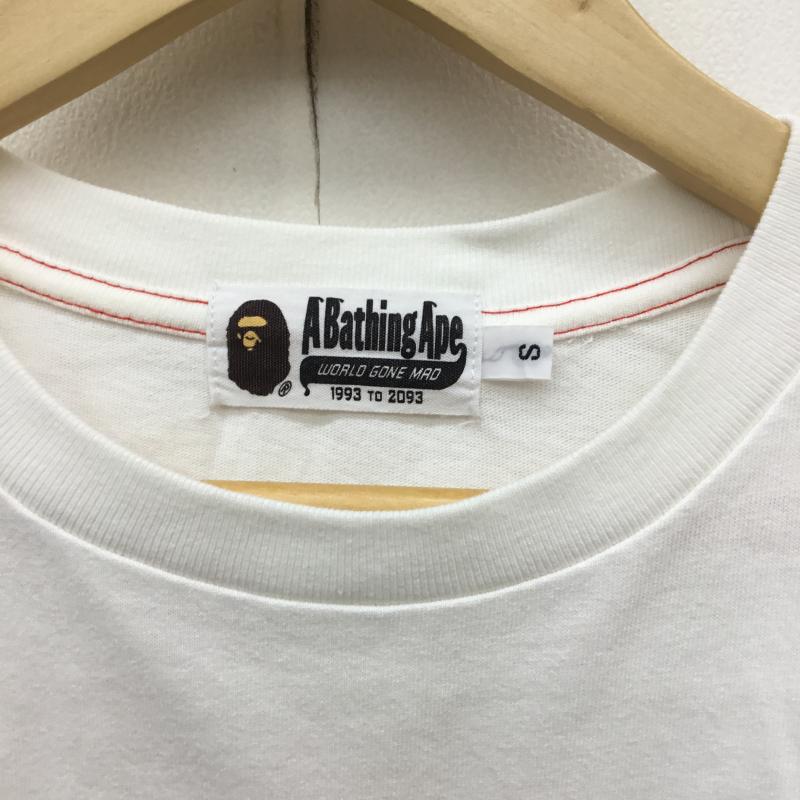 アベイシングエイプ A BATHING APE Tシャツ 半袖 ポケット　カモ S カモフラージュ柄・迷彩 白 / ホワイト /  メンズ USED 古着 中古 10094153
