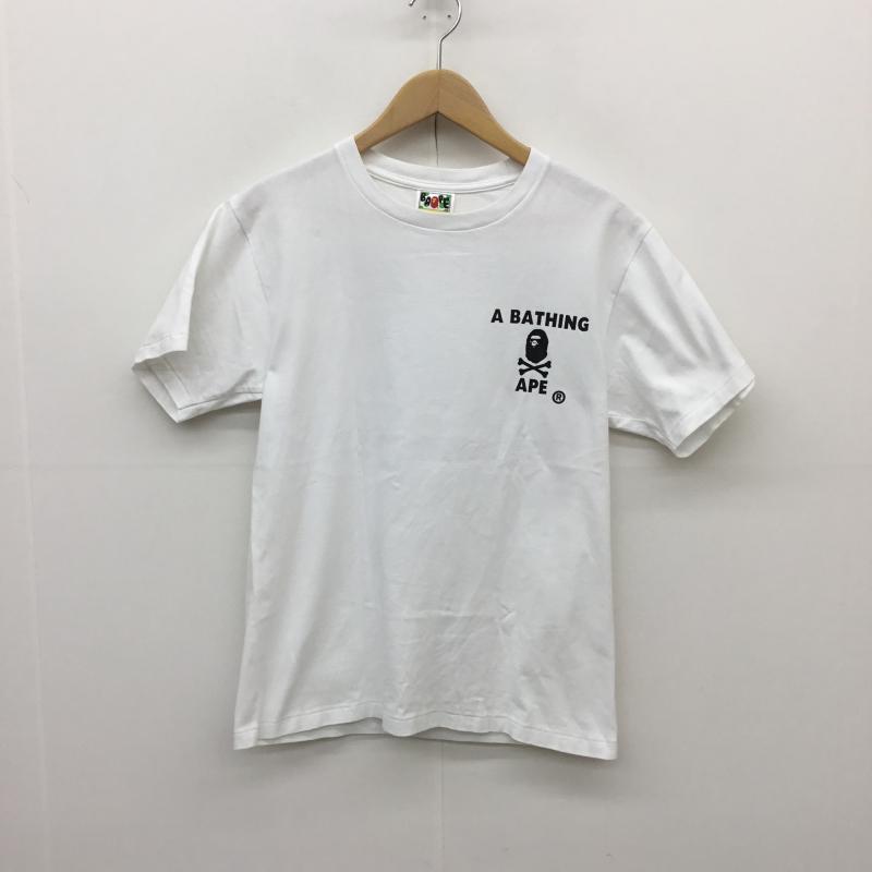 アベイシングエイプ A BATHING APE Tシャツ 半袖 S プリント X キャラクター 白 / ホワイト / X 黒 / ブラック /  メンズ USED 古着 中古 10094155