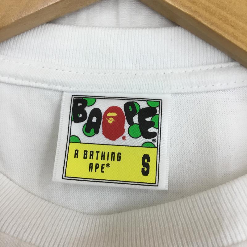 アベイシングエイプ A BATHING APE Tシャツ 半袖 S プリント X キャラクター 白 / ホワイト / X 黒 / ブラック /  メンズ USED 古着 中古 10094155