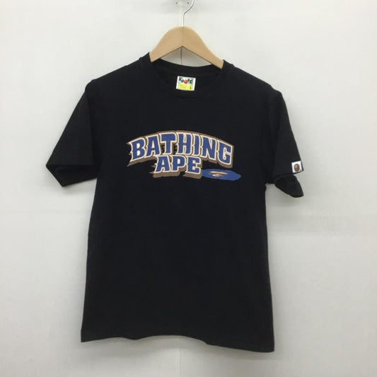 アベイシングエイプ A BATHING APE Tシャツ 半袖 S ロゴ、文字 X キャラクター 黒 / ブラック /  メンズ USED 古着 中古 10094159