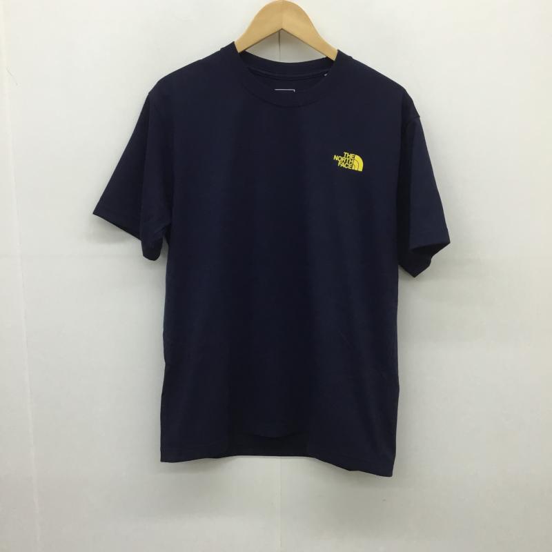 ザノースフェイス THE NORTH FACE Tシャツ 半袖 NT32108 バンダナ スクエア ロゴ Bandana Square Logo Tee M ロゴ、文字 X プリント 紺 / ネイビー / X 黄 / イエロー /  メンズ USED 古着 中古 10094160