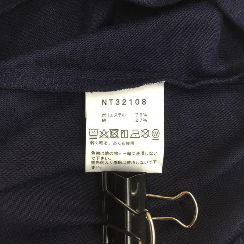 ザノースフェイス THE NORTH FACE Tシャツ 半袖 NT32108 バンダナ スクエア ロゴ Bandana Square Logo Tee M ロゴ、文字 X プリント 紺 / ネイビー / X 黄 / イエロー /  メンズ USED 古着 中古 10094160