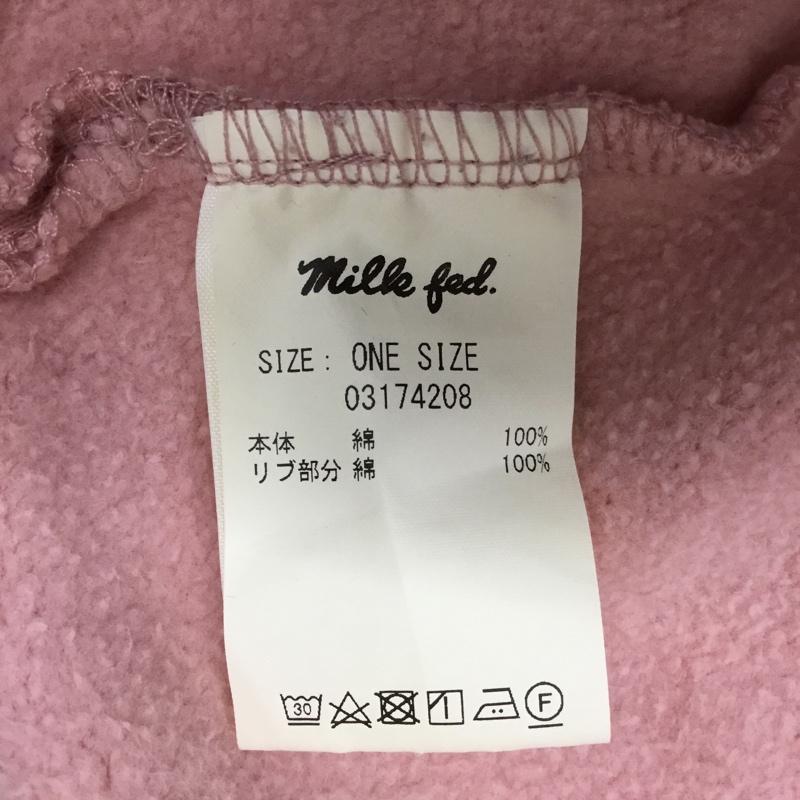 ミルクフェド MILKFED. トレーナー 長袖 03174208 スウェット トレーナー 長袖カットソー FREE ロゴ、文字 桃 / ピンク /  レディース USED 古着 中古 10094177