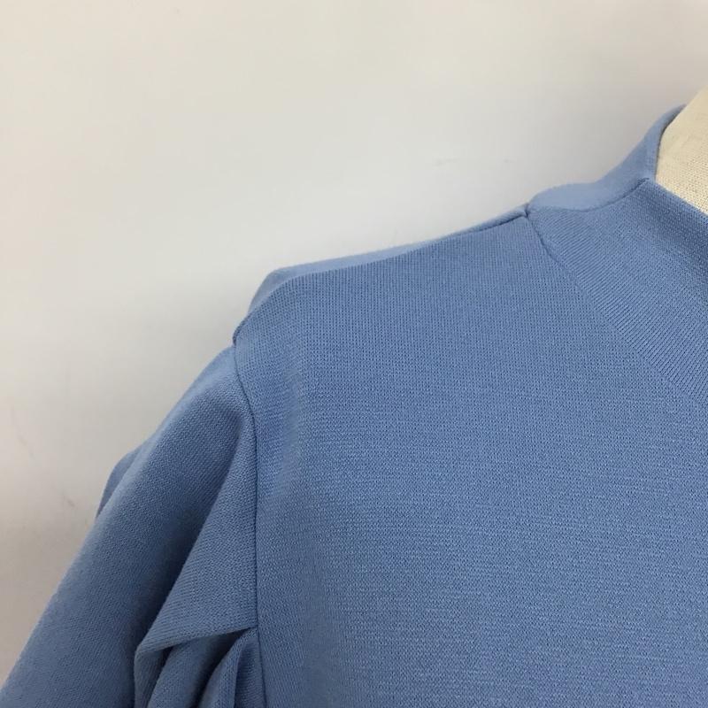 スライ SLY ワンピース ひざ丈スカート 030FAA83-2720 TUCK PUFF S／L FLARE ワンピース 2 無地 水色 / ライトブルー /  レディース USED 古着 中古 10094213