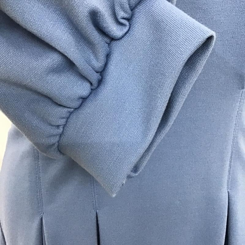 スライ SLY ワンピース ひざ丈スカート 030FAA83-2720 TUCK PUFF S／L FLARE ワンピース 2 無地 水色 / ライトブルー /  レディース USED 古着 中古 10094213