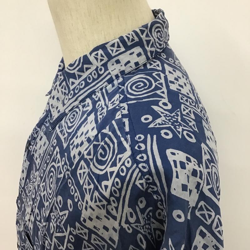 古着 USED シャツ、ブラウス 半袖 ヴィンテージシャツ 総柄 半袖シャツ アロハシャツ L 総柄 青 / ブルー / X 白 / ホワイト /  メンズ USED 古着 中古 10094224