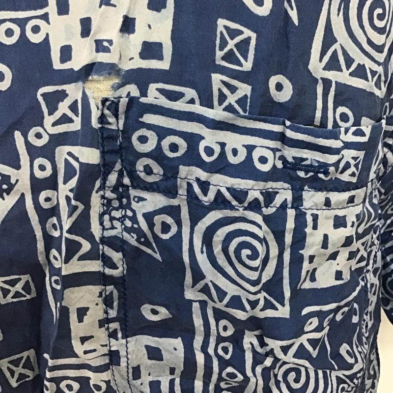 古着 USED シャツ、ブラウス 半袖 ヴィンテージシャツ 総柄 半袖シャツ アロハシャツ L 総柄 青 / ブルー / X 白 / ホワイト /  メンズ USED 古着 中古 10094224