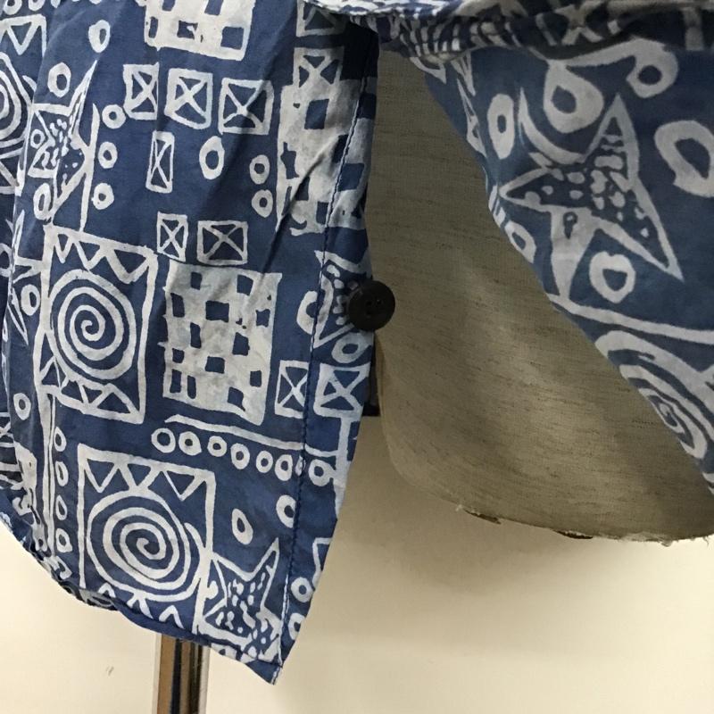 古着 USED シャツ、ブラウス 半袖 ヴィンテージシャツ 総柄 半袖シャツ アロハシャツ L 総柄 青 / ブルー / X 白 / ホワイト /  メンズ USED 古着 中古 10094224