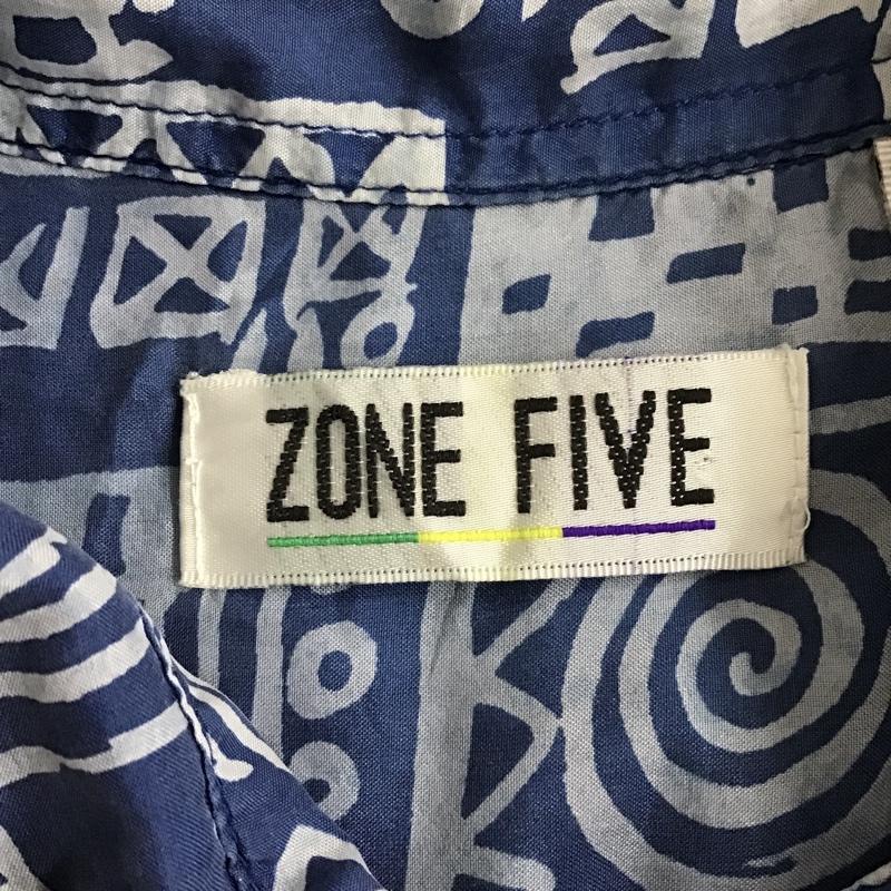 古着 USED シャツ、ブラウス 半袖 ヴィンテージシャツ 総柄 半袖シャツ アロハシャツ L 総柄 青 / ブルー / X 白 / ホワイト /  メンズ USED 古着 中古 10094224